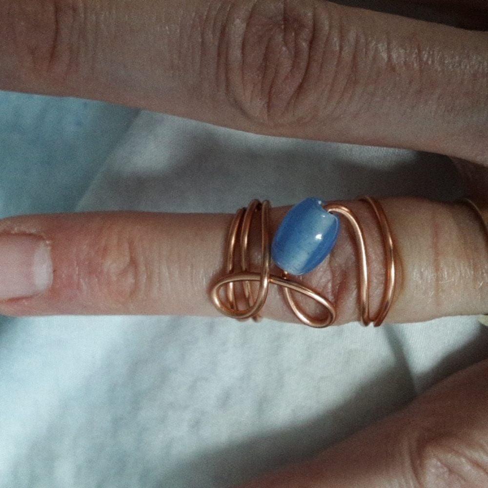 Copper ring size 6 handmade